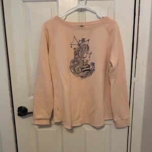 Women's Pink Graphic Sweater